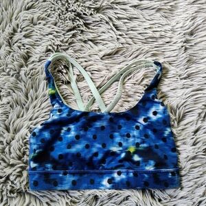 Lululemon size 2 - Energy Bra Windy Blooms Saphire Blue Multi / Sea Mist
